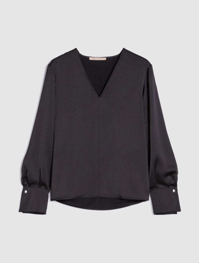 Pennyblak Blusa in raso con gemelli bijou