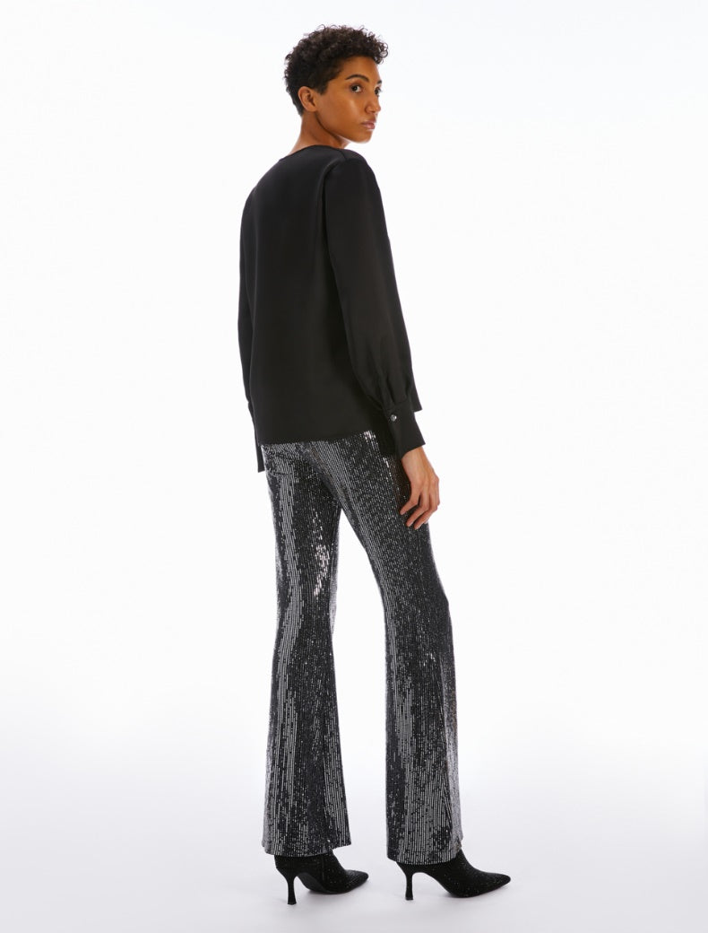 Pennyblak Blusa in raso con gemelli bijou