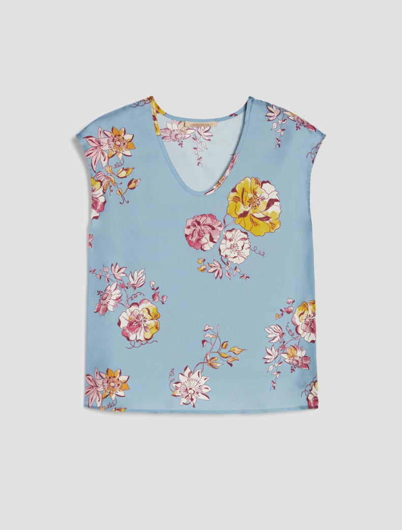 Pennyblack,Top in twill di seta floreale